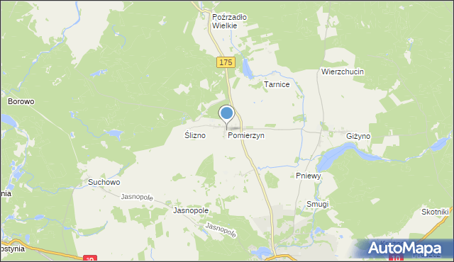 mapa Pomierzyn, Pomierzyn na mapie Targeo